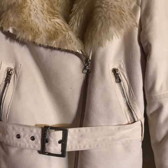SALE‼️ Parasuco Cream Moto Jacket w/ Faux Fur - Picture 4 of 5